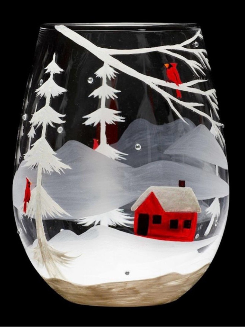 Lolita "Home For The Holidays" stemless wine glass